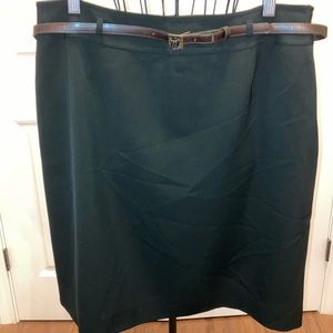 JONES NEW YORK Olive Green Belted Pencil ✏️ Skirt
